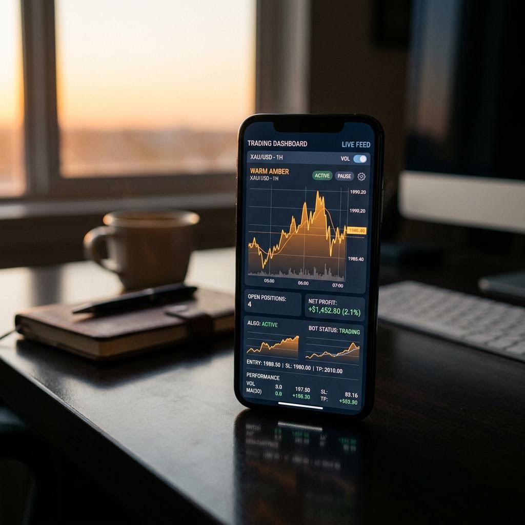Regente Capitanca AI crypto trading platform dashboard on mobile